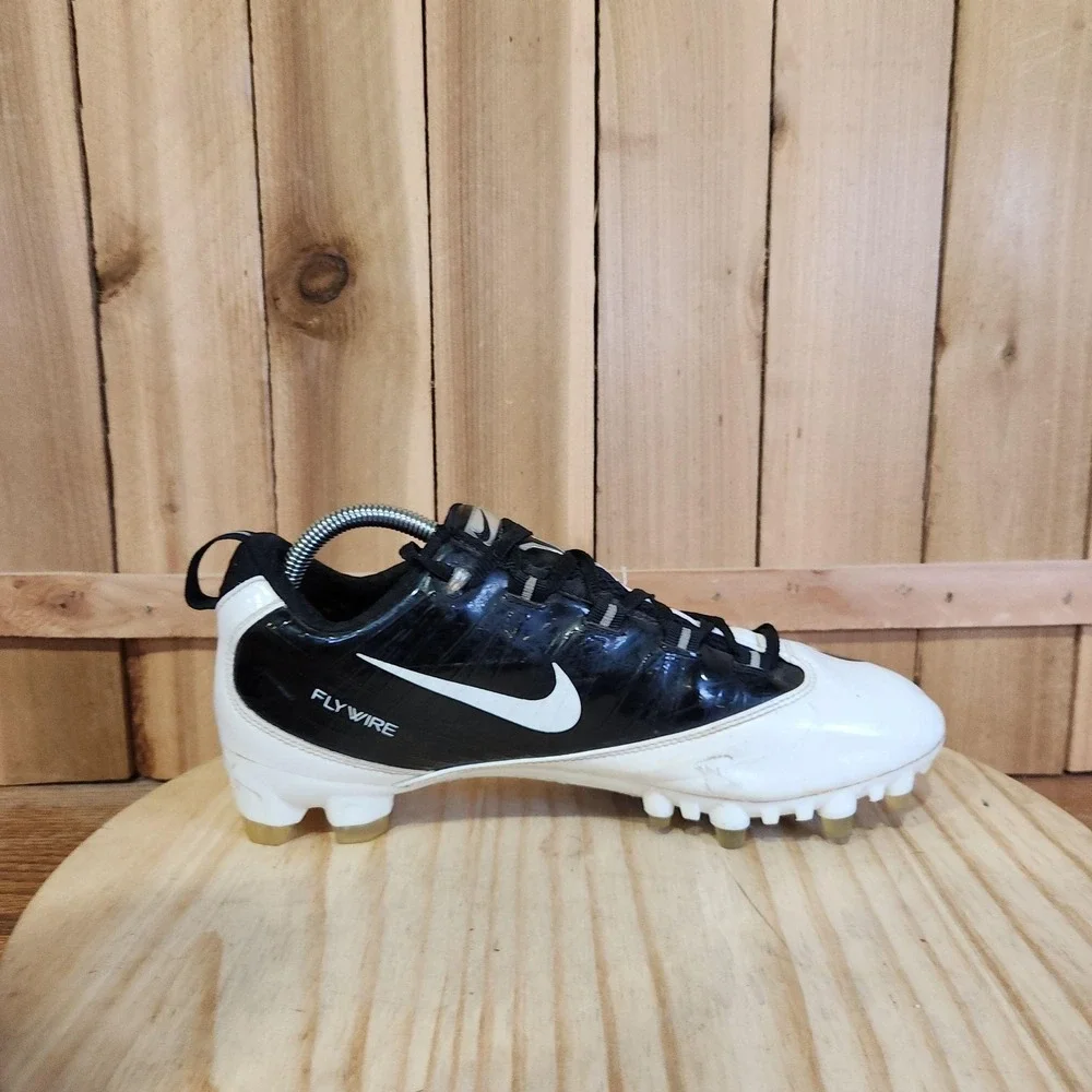 Nike Zoom Vapor Carbon Fly TD Cleats Mens 9 Black White Football Cleats Zoom